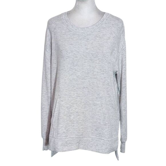 Green Tea Gray Sweatshirt Size Medium Heather Gray Pullover - Picture 1 of 9